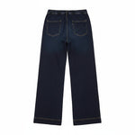 QED London - Ladies - Elastic Waist Heart String Jeans - indigo - Wildvine Clothing, Spalding, Lincolnshire