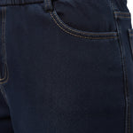 QED London - Ladies - Elastic Waist Heart String Jeans - indigo - Wildvine Clothing, Spalding, Lincolnshire