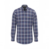 Fynch-Hatton - Mens Heritage Oxford Check Shirt - LS - Ink Blue - 1609 8760 661 - Wildvine Clothing, Spalding, Lincolnshire