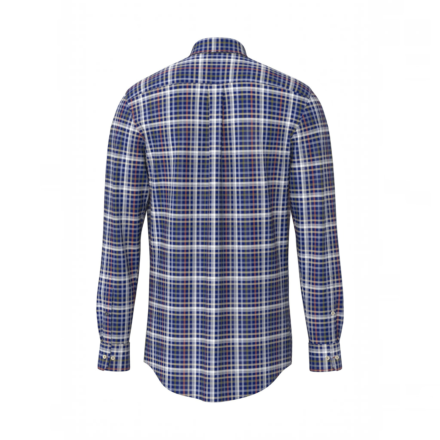 Fynch-Hatton - Mens Heritage Oxford Check Shirt - LS - Ink Blue - 1609 8760 661 - Wildvine Clothing, Spalding, Lincolnshire