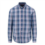 Fynch-Hatton - Mens Dark Multicolour Check Shirt - Ink Blue - 16085340 661 - Wildvine Clothing, Spalding, Lincolnshire