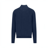 Fynch-Hatton - Mens Knitwear - Air Cotton Troyer-Zip - Ink Blue- 1607316 661 - Wildvine Clothing, Spalding, Lincolnshire