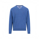 Fynch-Hatton - Mens - Superfine V-Neck Sweater - Ink Blue - 1614211 661 - Wildvine Clothing, Spalding, Lincolnshire