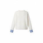QED London - Ladies - Gingham Heart & Cuff Jumper - Ivory - Wildvine Clothing, Spalding, Lincolnshire