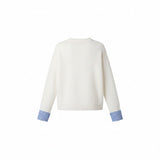QED London - Ladies - Gingham Heart & Cuff Jumper - Ivory - Wildvine Clothing, Spalding, Lincolnshire