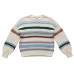 Wild Flower - Ladies - Colourful Striped Knit Jumper - Ivory/Multi - Wildvine Clothing, Spalding, Lincolnshire