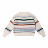 Wild Flower - Ladies - Colourful Striped Knit Jumper - Ivory/Multi - Wildvine Clothing, Spalding, Lincolnshire