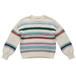 Wild Flower - Ladies - Colourful Striped Knit Jumper - Ivory/Multi - Wildvine Clothing, Spalding, Lincolnshire