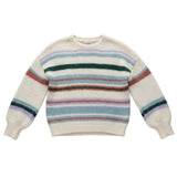 Wild Flower - Ladies - Colourful Striped Knit Jumper - Ivory/Multi - Wildvine Clothing, Spalding, Lincolnshire