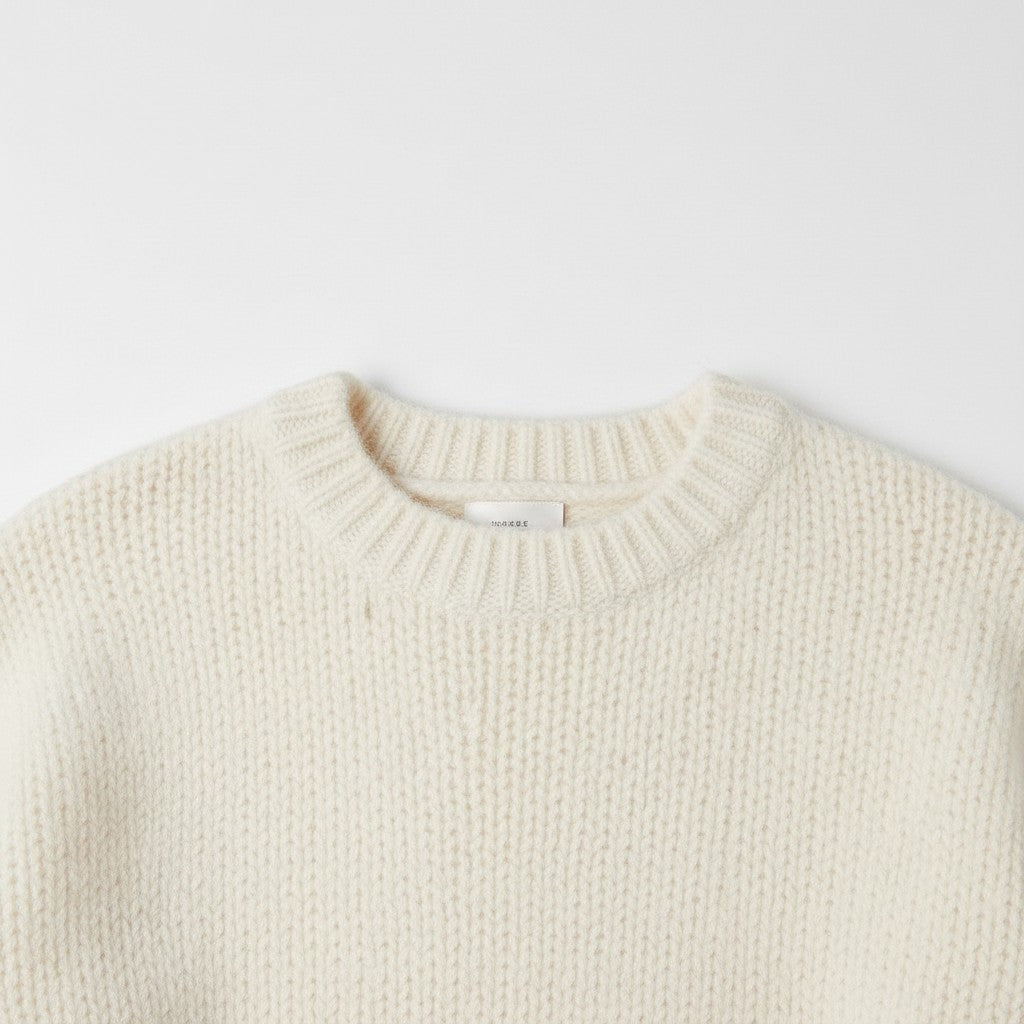 Wild Flower - Ladies -Striped Sleeve Fluffy Knit Jumper - Ivory/Aqua - Wildvine Clothing, Spalding, Lincolnshire
