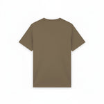 Back view of a plain khaki ash Lyle & Scott men's t-shirt from WILDVINE Clothing Co. on a white background.