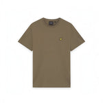 WILDVINE Clothing Co. Lyle & Scott khaki ash crew neck t-shirt in soft cotton with embroidered golden eagle logo.