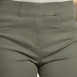 Pinnns - Ladies - Bengaline Crop Trousers With Pockets - Khaki - 226C - Wildvine Clothing, Spalding, Lincolnshire