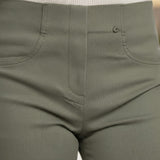 Pinnns - Ladies - Bengaline Crop Trousers With Pockets - Khaki - 226C - Wildvine Clothing, Spalding, Lincolnshire