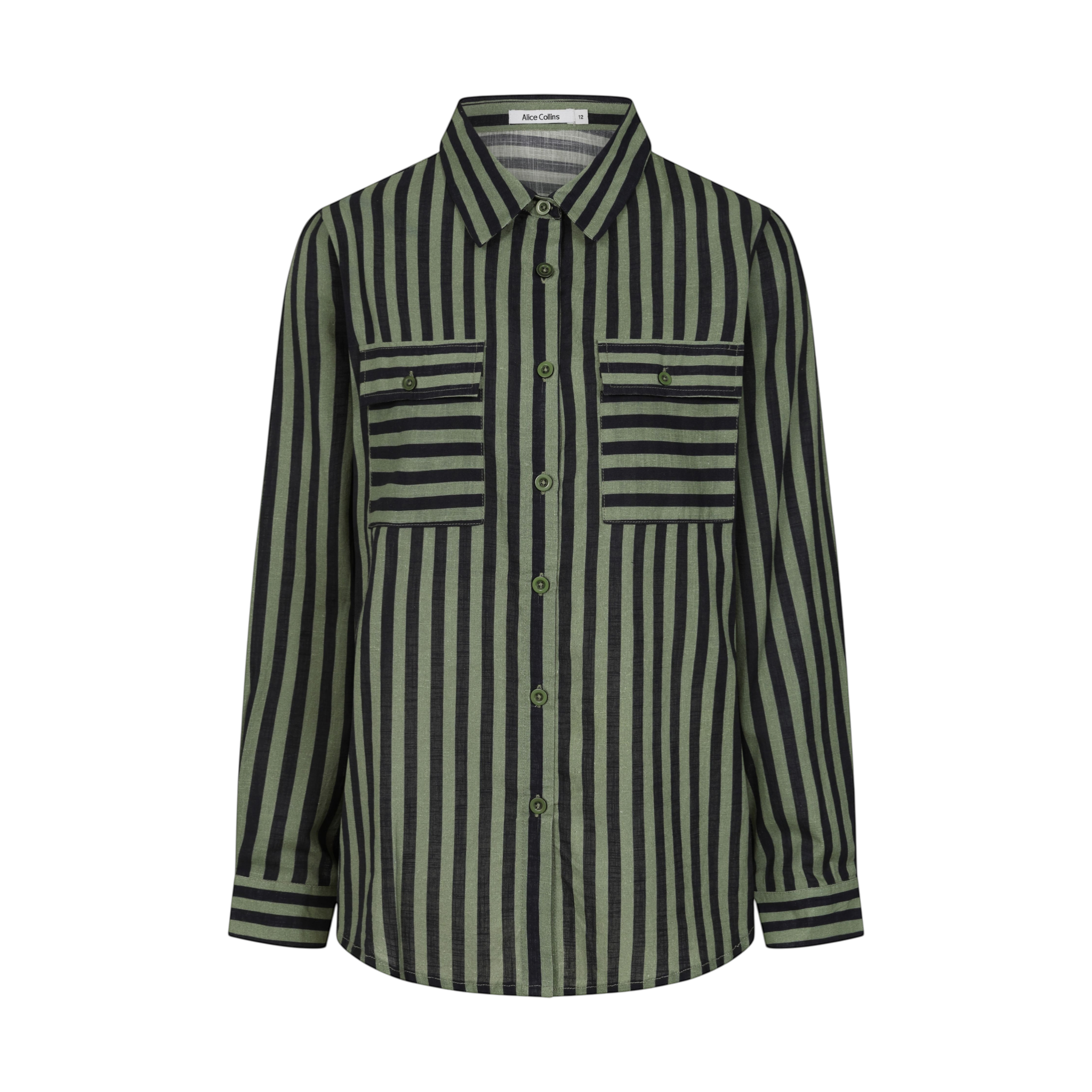 Alice Collins - Ladies Vivian Shirt - Khaki/Black - Wildvine Clothing, Spalding, Lincolnshire