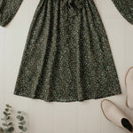 QED London - Ladies - Long Sleeve - Midi Dress - Animal Print Khaki - Wildvine Clothing, Spalding, Lincolnshire