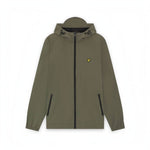 WILDVINE Clothing Co. Lyle & Scott khaki ash hooded jacket with jet black zip and iconic golden eagle chest logo.