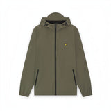WILDVINE Clothing Co. Lyle & Scott khaki ash hooded jacket with jet black zip and iconic golden eagle chest logo.