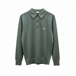 Gabicci Vintage - Mens Khaki Francesco Knitted L/S Polo Shirt - V57GK08 - Wildvine Clothing, Spalding, Lincolnshire