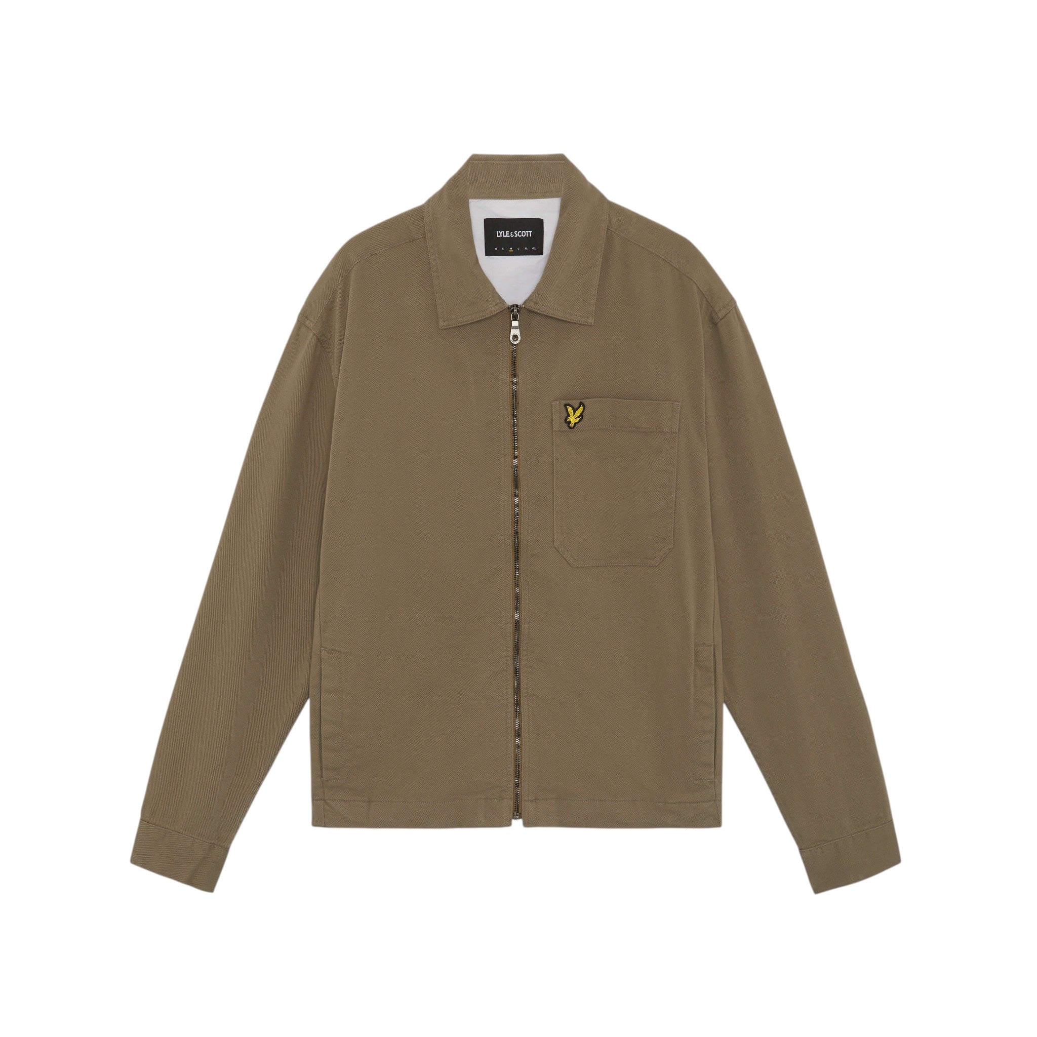 Lyle & Scott - Mens Enzyme Wash Zip Through Overshirt - Khaki Ash - LW2412V X569 - Wildvine Clothing, Spalding, Lincolnshire