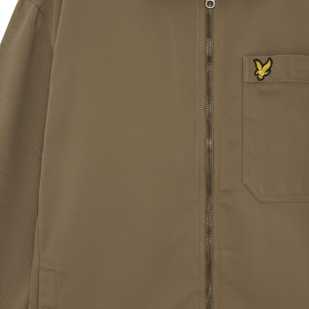 Lyle & Scott - Mens Enzyme Wash Zip Through Overshirt - Khaki Ash - LW2412V X569 - Wildvine Clothing, Spalding, Lincolnshire