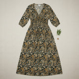 Misumi - Ladies -V Neck Wrap - Midi Dress - Khaki L XL - Wildvine Clothing, Spalding, Lincolnshire
