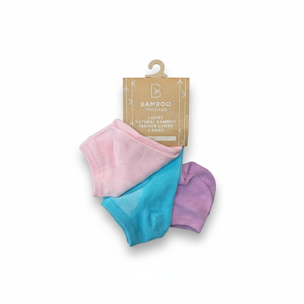 Jane Austin - Ladies Bamboo Trainer Socks - (3 pairs) - Wildvine Clothing, Spalding, Lincolnshire