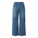 QED London - Ladies - Ankle Length Wide Leg String Jeans - Denim - Wildvine Clothing, Spalding, Lincolnshire