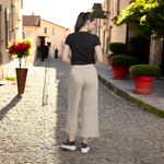 Pinnns - Ladies - Super Soft Wide Leg Culotte Trousers - Caf Latte - 727C - Wildvine Clothing, Spalding, Lincolnshire