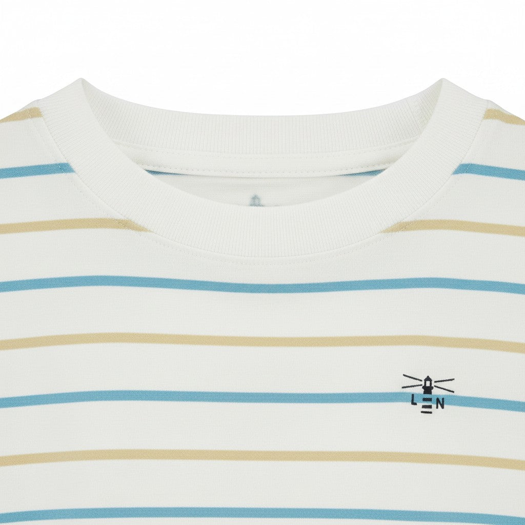 Lighthouse - Ladies Causeway II Top - Blue & Clay Stripe - Wildvine Clothing, Spalding, Lincolnshire