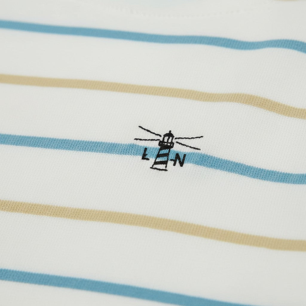 Lighthouse - Ladies Causeway II Top - Blue & Clay Stripe - Wildvine Clothing, Spalding, Lincolnshire