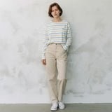 Lighthouse - Ladies Causeway II Top - Blue & Clay Stripe - Wildvine Clothing, Spalding, Lincolnshire