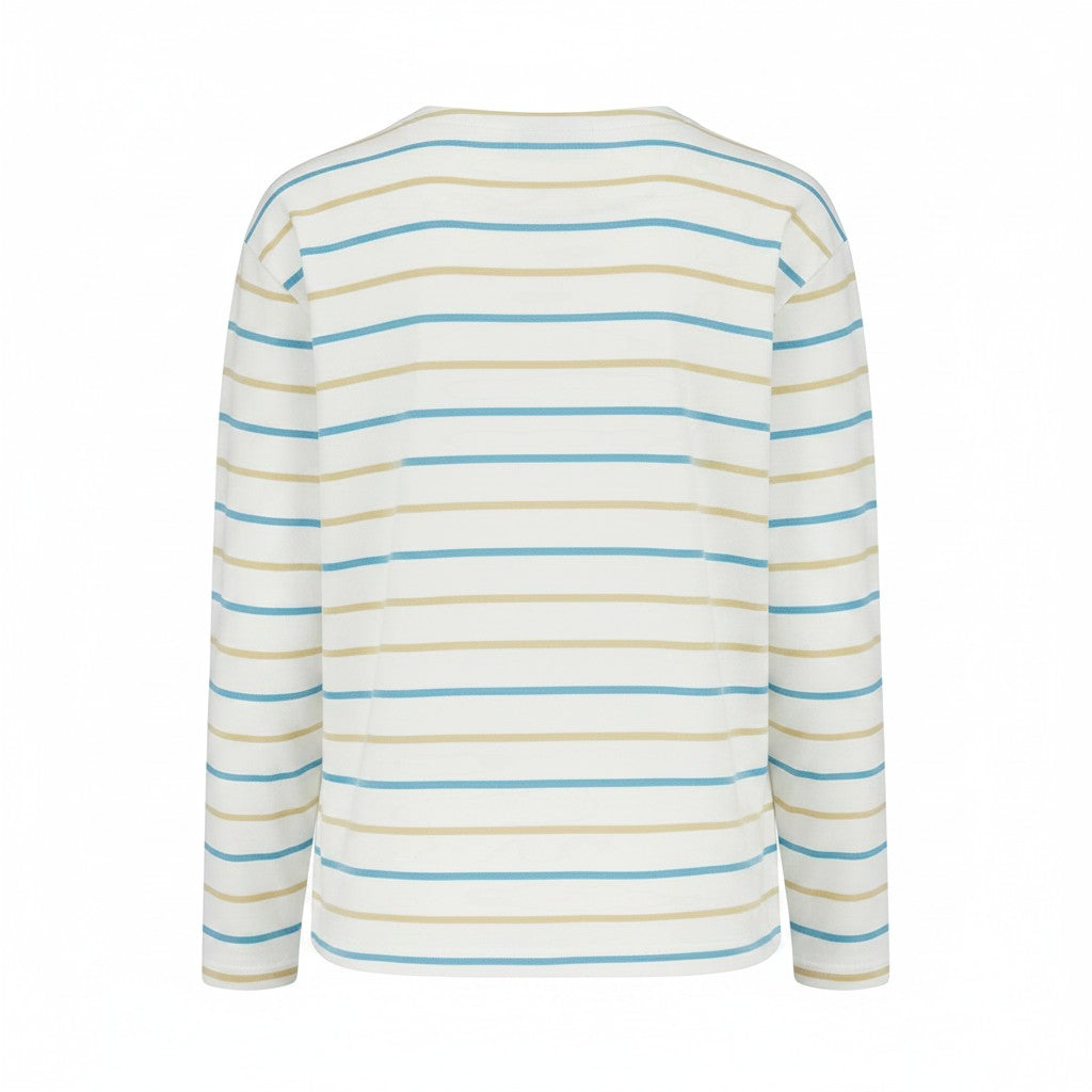 Lighthouse - Ladies Causeway II Top - Blue & Clay Stripe - Wildvine Clothing, Spalding, Lincolnshire