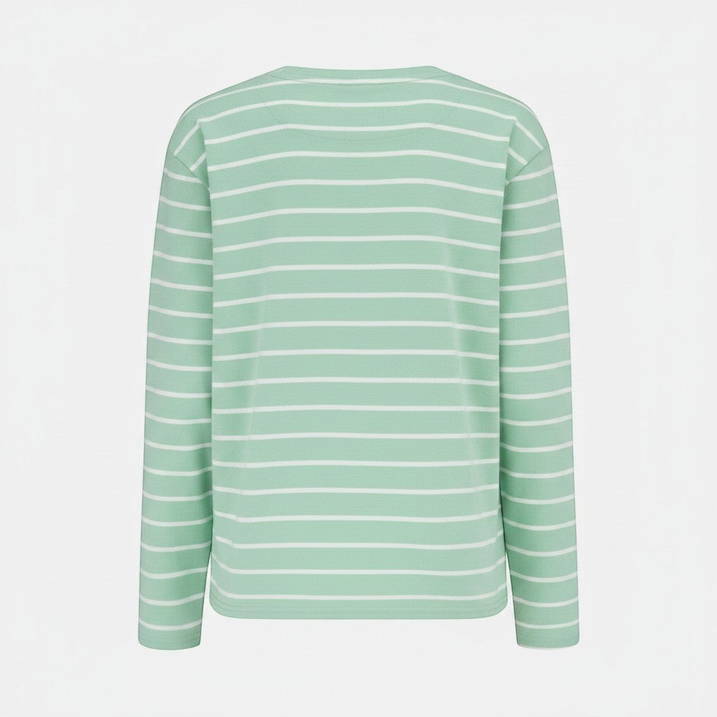 Lighthouse - Ladies Causeway II Top - Soft Pistachio Stripe - Wildvine Clothing, Spalding, Lincolnshire