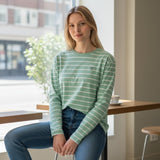 Lighthouse - Ladies Causeway II Top - Soft Pistachio Stripe - Wildvine Clothing, Spalding, Lincolnshire