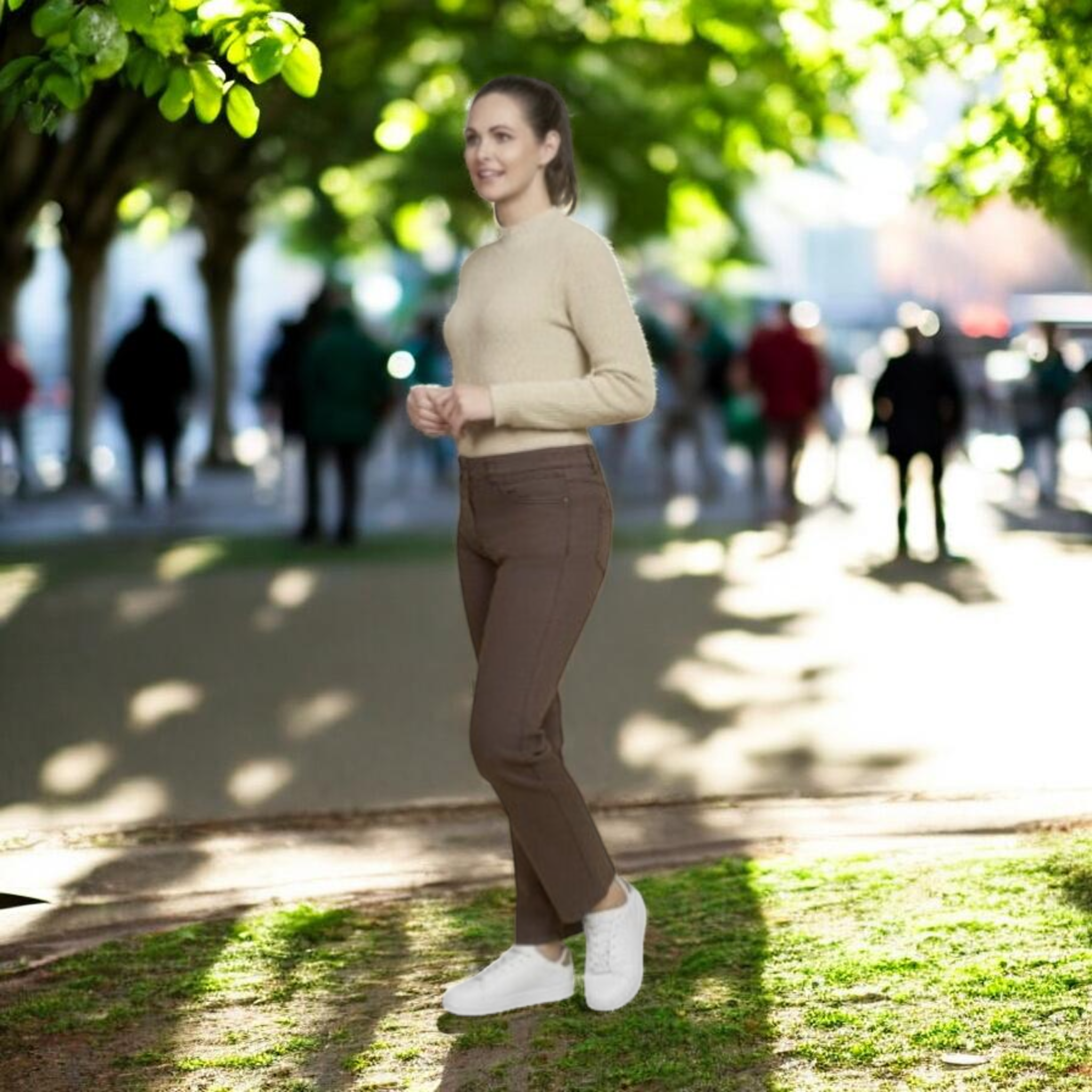 Pinnns - Ladies - 28" Leg Super Stretch Stright Leg Deluxe Jean - Chocolate - Wildvine Clothing, Spalding, Lincolnshire