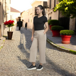 Pinnns - Ladies - Super Soft Wide Leg Culotte Trousers - Caf Latte - 727C - Wildvine Clothing, Spalding, Lincolnshire