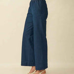 D.E.C.K. by Decollage Ladies Wide Leg Trousers - Denim Look - Wildvine Clothing, Spalding, Lincolnshire