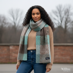 Alice Collins - Ladies Elle Fleece Scarf - Evergreen Check - Wildvine Clothing, Spalding, Lincolnshire