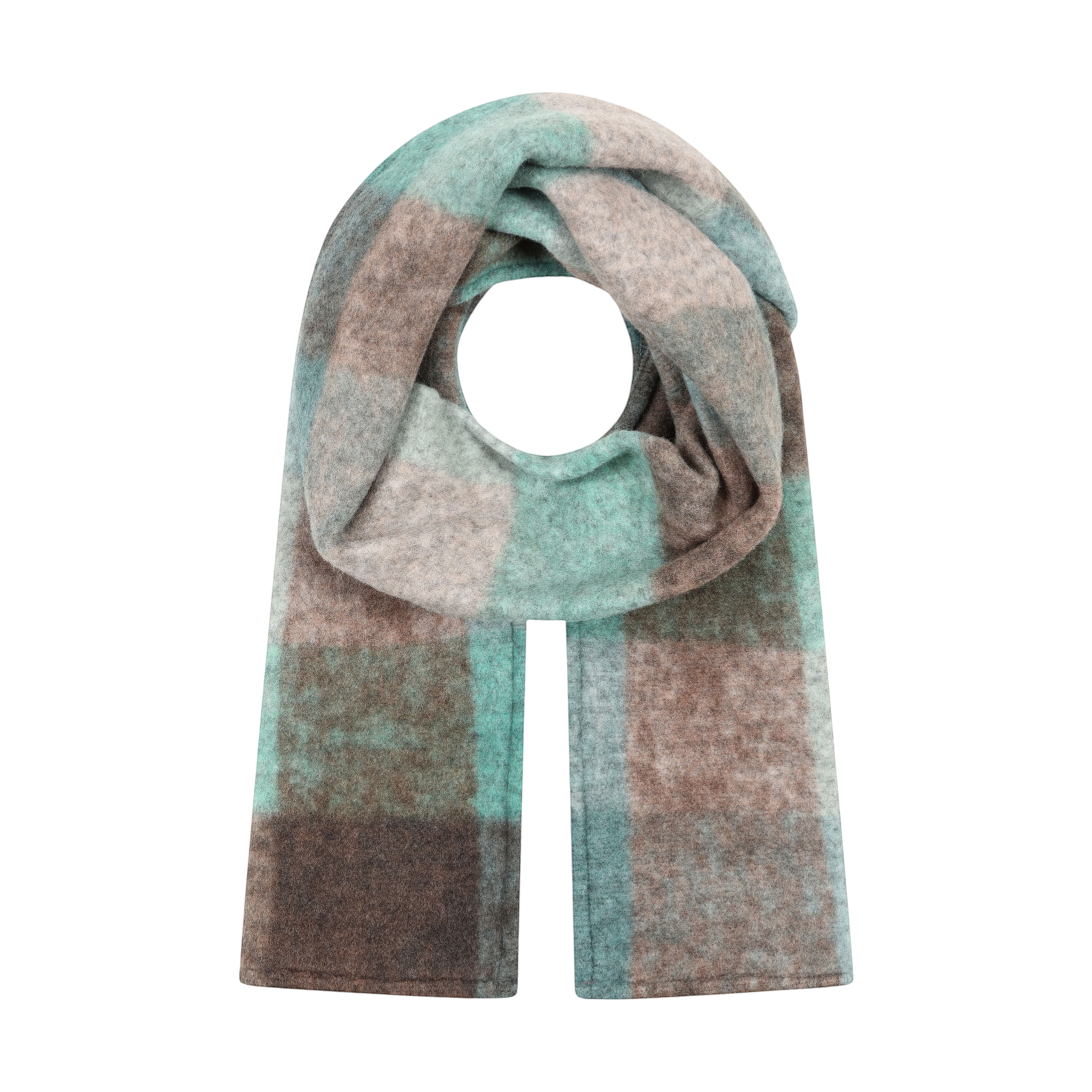 Alice Collins - Ladies Elle Fleece Scarf - Evergreen Check - Wildvine Clothing, Spalding, Lincolnshire