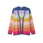 Wild Flower - Ladies - Rainbow Striped Knit Cardigan - Multi Colour - Wildvine Clothing, Spalding, Lincolnshire