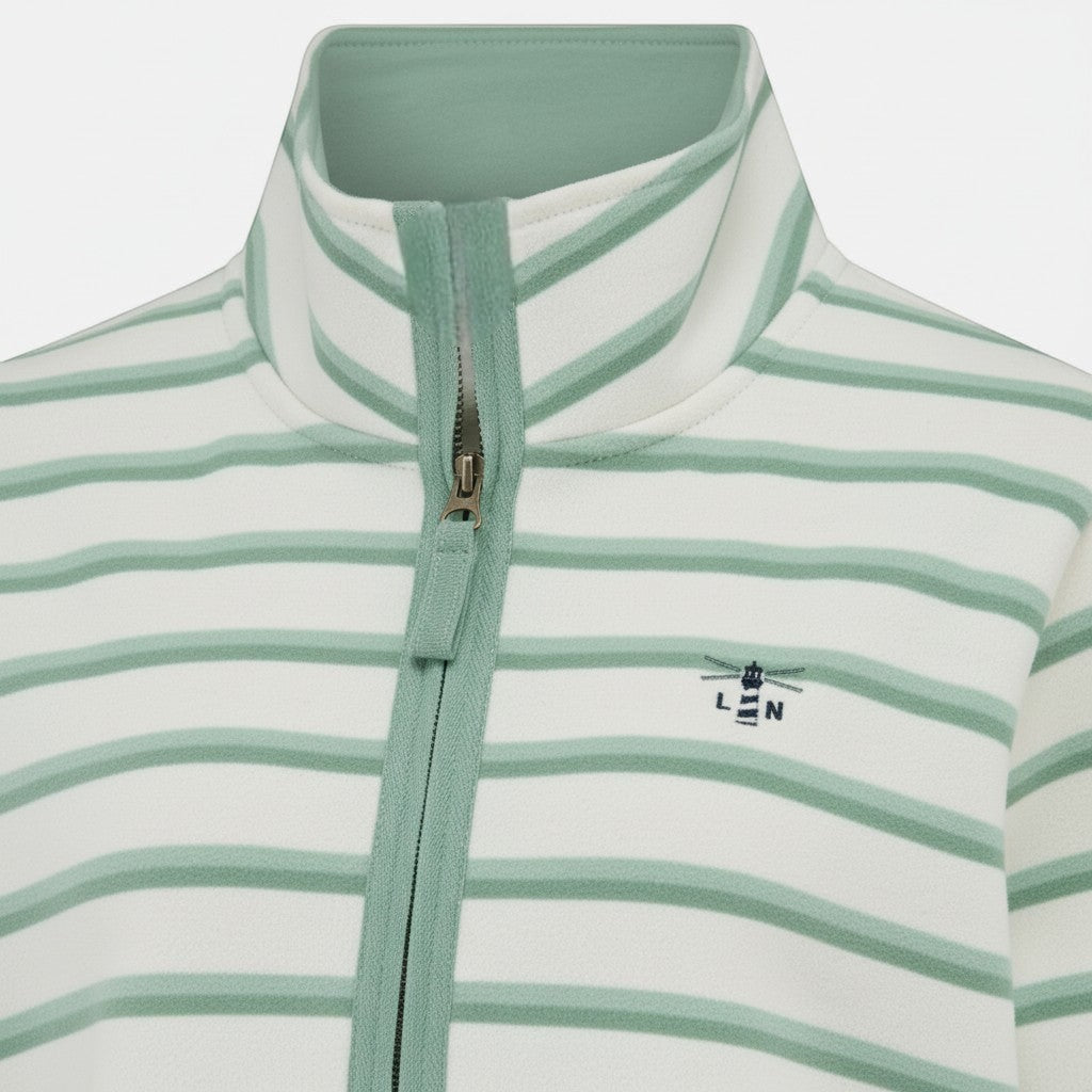 Lighthouse - Ladies Shore II Jersey - Soft Pistachio / Basil Stripe - Wildvine Clothing, Spalding, Lincolnshire