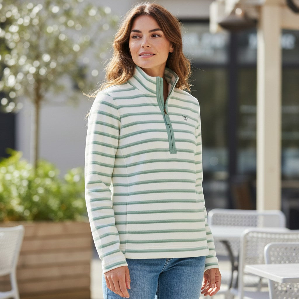 Lighthouse - Ladies Shore II Jersey - Soft Pistachio / Basil Stripe - Wildvine Clothing, Spalding, Lincolnshire