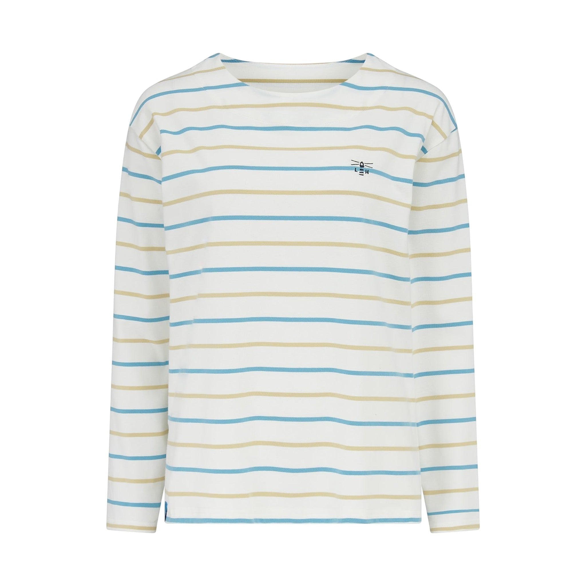 Lighthouse - Ladies Causeway II Top - Blue & Clay Stripe - Wildvine Clothing, Spalding, Lincolnshire