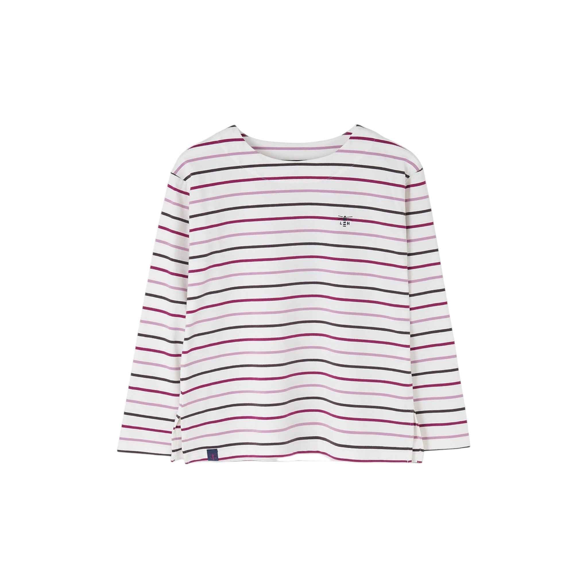 Lighthouse - Ladies Causeway II Top - Cranberry/Pink Stripe - Wildvine Clothing, Spalding, Lincolnshire