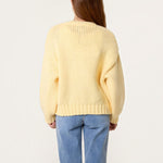 Wild Flower - Ladies - Knitted Oranges Chunky Cardigan - Lemon - Wildvine Clothing, Spalding, Lincolnshire