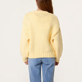 Wild Flower - Ladies - Knitted Oranges Chunky Cardigan - Lemon - Wildvine Clothing, Spalding, Lincolnshire