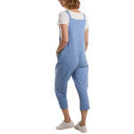 Moda - Ladies - Bow Detail Cotton Dungaree - Sky Blue - Wildvine Clothing, Spalding, Lincolnshire