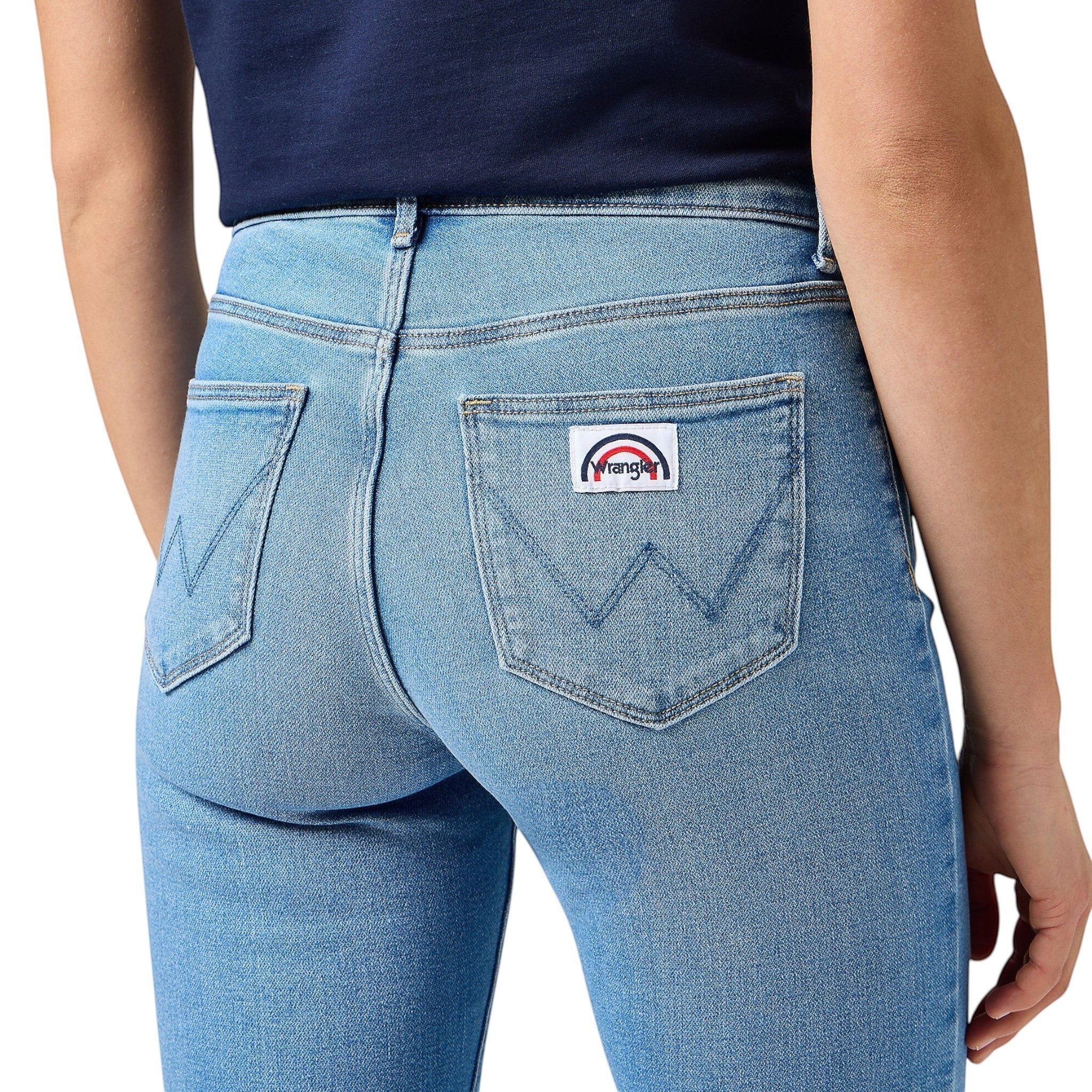 Wrangler Womens Jeans – Flare Hazel - Flare / Mid Rise - Blue - Wildvine Clothing, Spalding, Lincolnshire