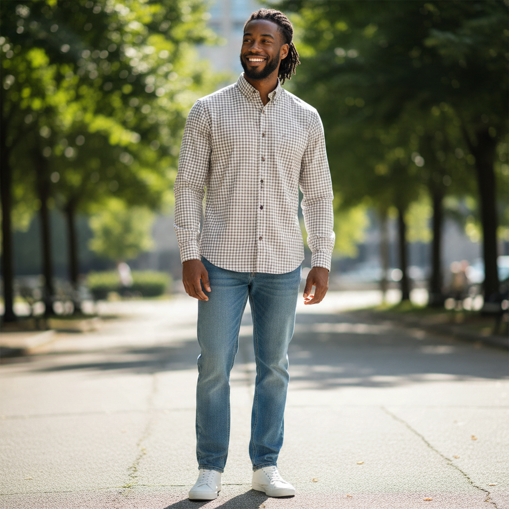 DG's Drifter Mens - Geneva Long Sleeve Casual Shirt - Light Brown - 114061-43 - Wildvine Clothing, Spalding, Lincolnshire